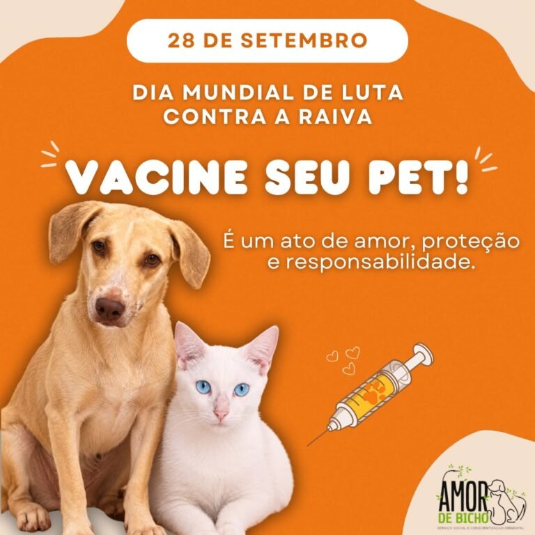 Hoje, 28 de setembro, é o Dia Mundial contra a Raiva
